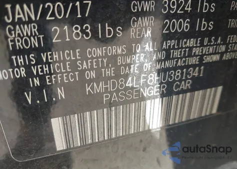 2017 Hyundai Elantra Se z USA, uszkodzony, nr VIN KMHD84LF8HU381341